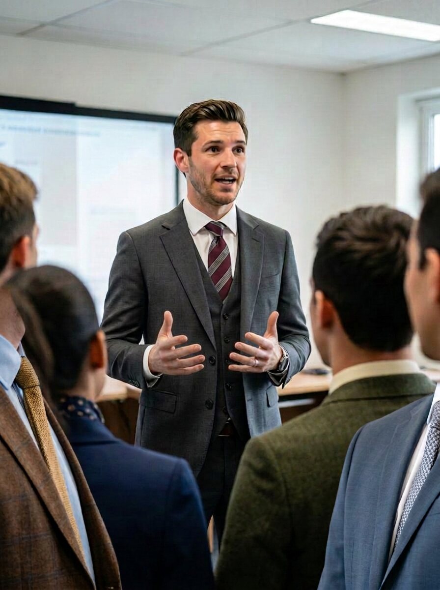 A team member leading a professional development session